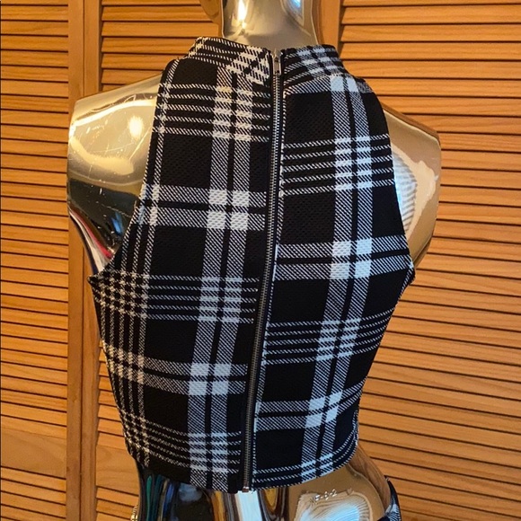 Lush Two Can Play Black Plaid Two-Piece Set NWOT - Picture 13 of 14